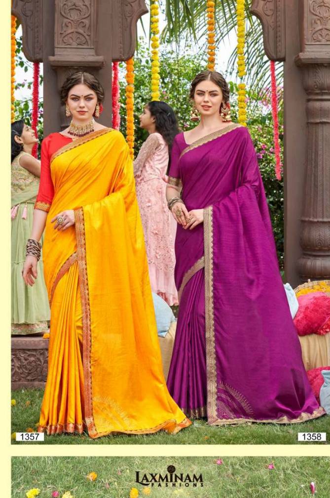 Laxminam Delhi Capitals 2 Vichitra Silk Fancy Heavy Festive Wear Saree Collection